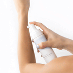 S+B Sunless Tanning Mousse pumping on to arm motion