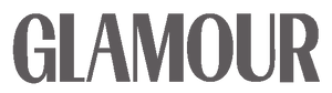 Glamour logo in black text on a white background