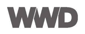 Gray 'WWD' logo on a white background