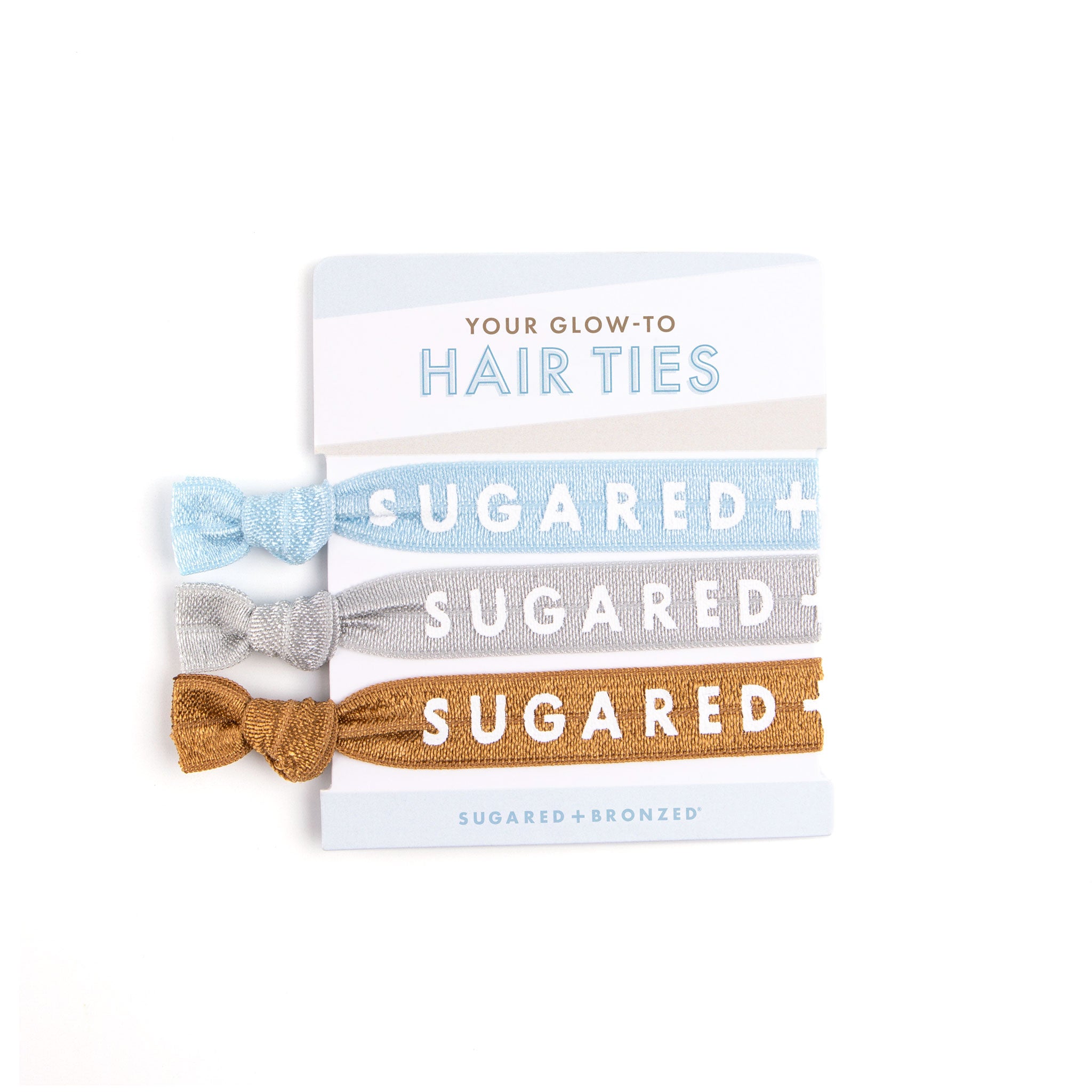 A 3 pack of Sugared and Bronzed hair ties