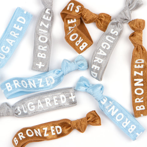 A 3 pack of Sugared and Bronzed hair ties
